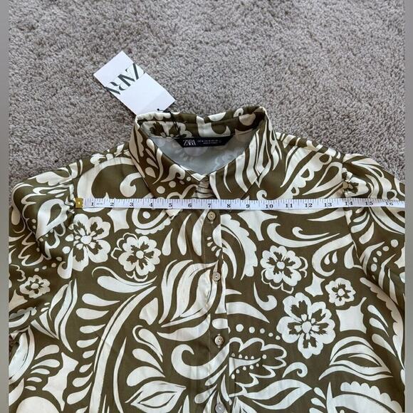 ZARA PRINTED SHIRT - SIZE M - BRAND NEW WITH TAG - Picture 8 of 15